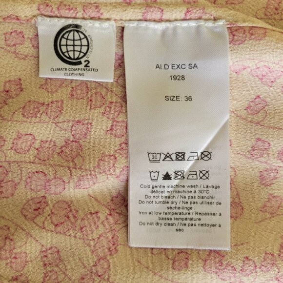 Ganni Boho Romantic Gorgeous 100% Viscose Floral Crepe Midi Skirt size 4 EUC - Picture 11 of 16